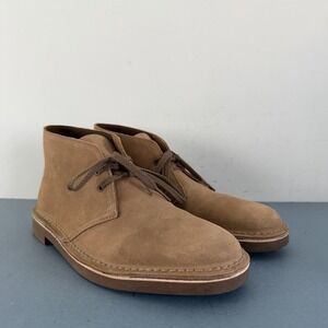 Clarks Bushacre Tan Suede Mens Lace Up Desert Chukka Boots